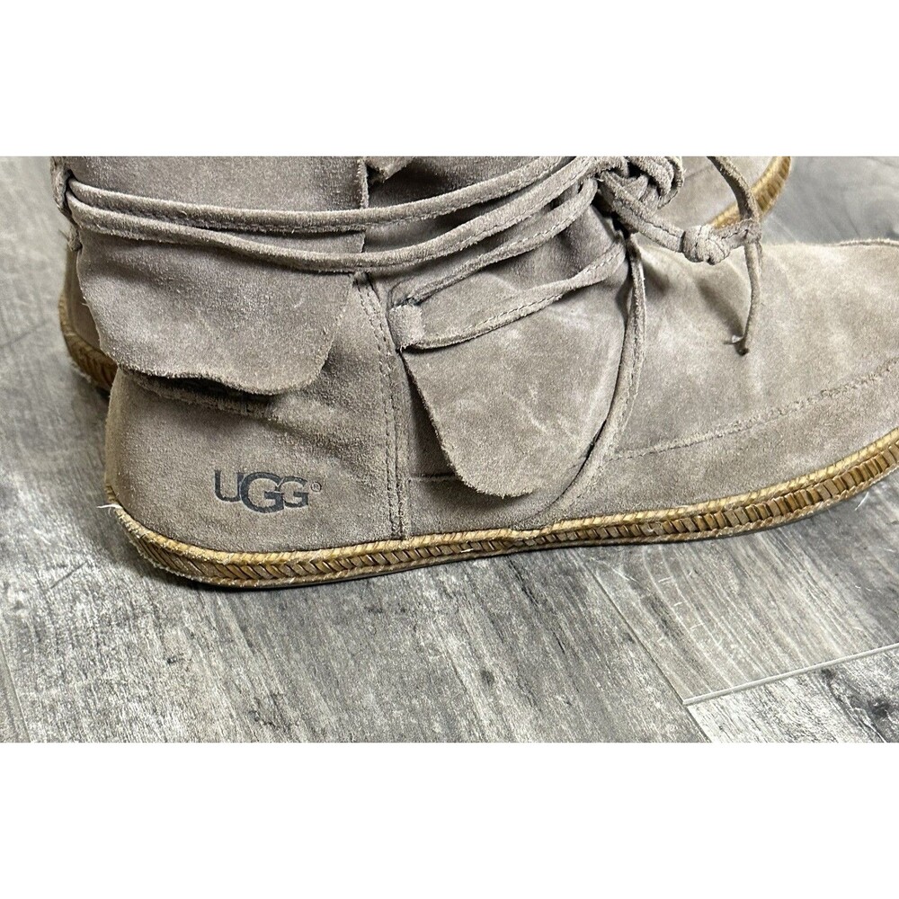 UGG Australia Reid Ankle Boots Womens 9 Brown Suede Bootie Moccasins 1019129 - Picture 6 of 10